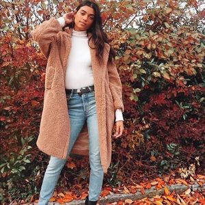 Winnie Light Brown teddy coat